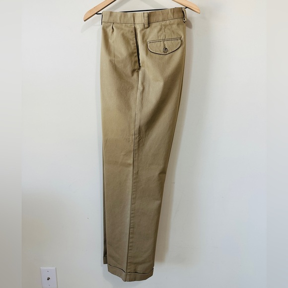 Dockers Mens Khaki Pleated Chino Trousers Size 36 | 34 - Picture 7 of 8